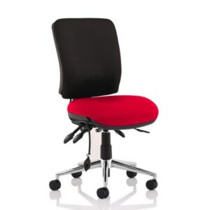 Chiro Medium Back Office Chair With Bergamot Cherry Seat No Arms