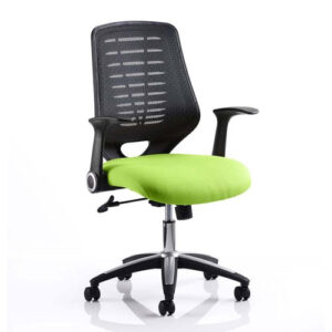 Relay Task Black Back Office Chair With Myrrh Green Seat