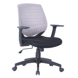 Malabo Fabric Home And Office Chair In Grey And Black