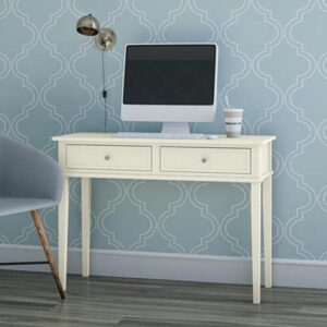 Franklyn Wooden Laptop Desk With 2 Drawers In White