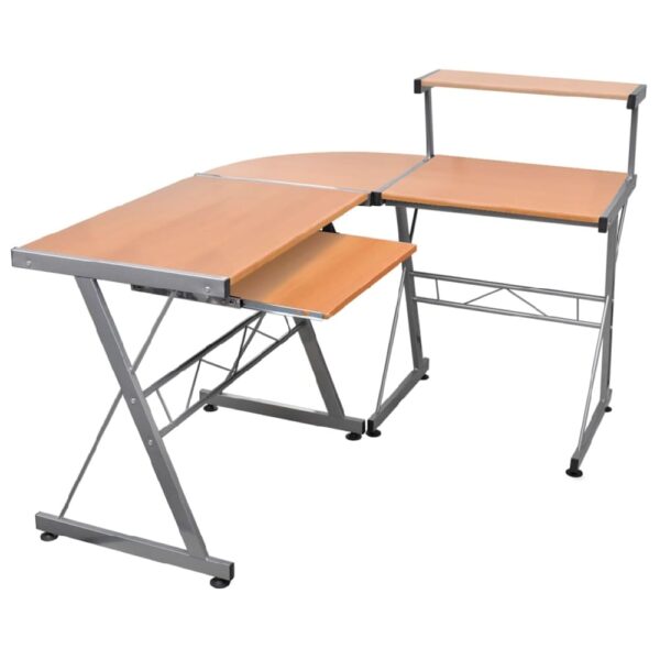 Boulder Wooden Corner Computer Desk In Brown